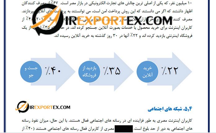 برشی از گزارش بازاریابی در مصر